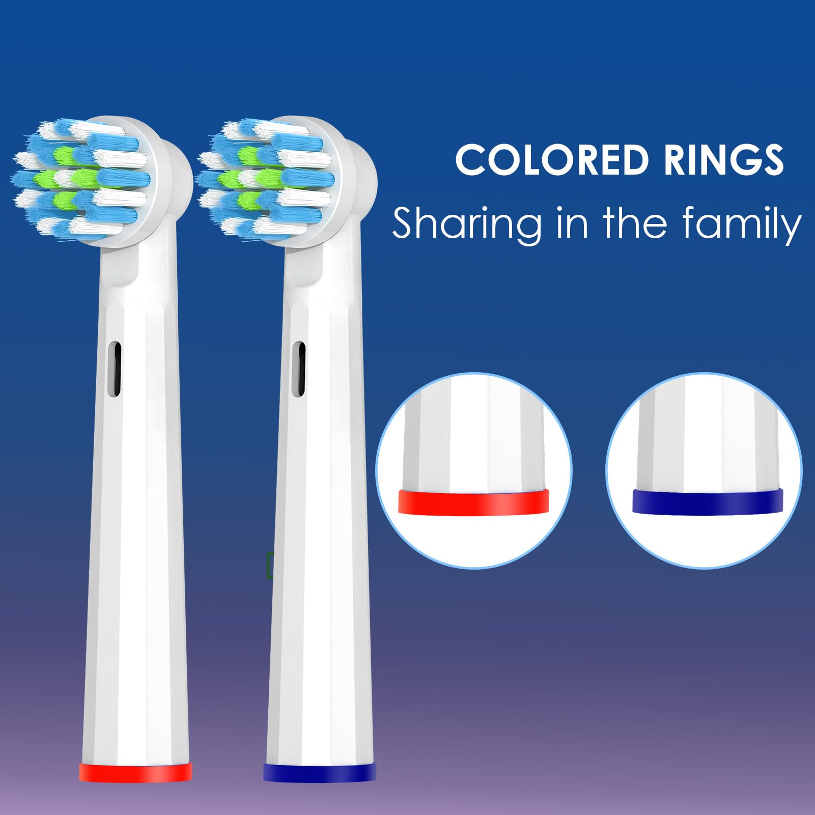 Cabezales de cepillo de dientes de repuesto compatibles con Oral B, recambios de cabezal de cepillo eléctrico sensible a la cruz para Pro 1000 Genius X Smart 1500, cabezal redondo de suavidad media