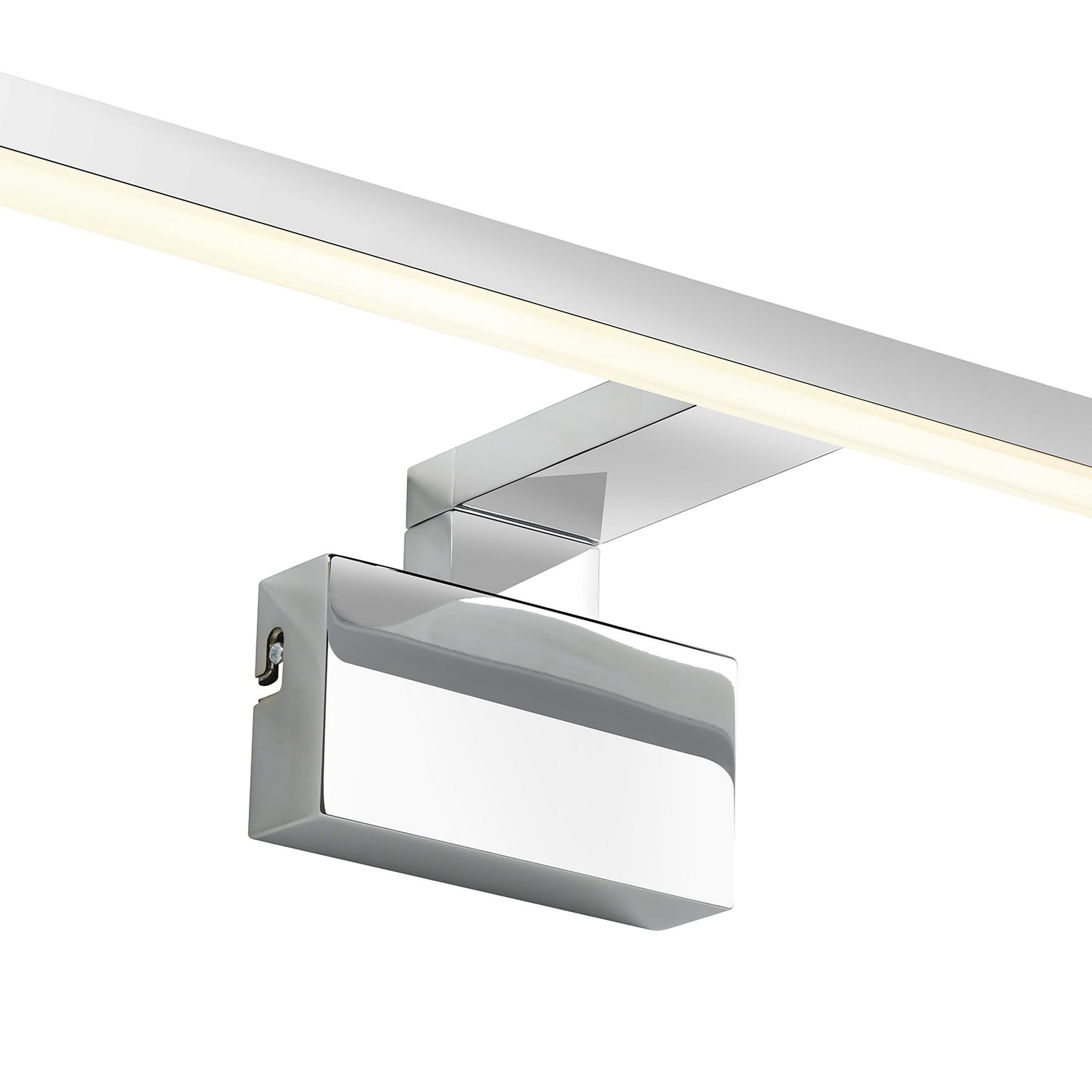 Nordlux Marlee 50 3000 K Applique da parete per bagno in metallo argentato, LED integrato impermeabile, per bagno, bagno e bagni. IP44, classe 2 (doppio isolamento)