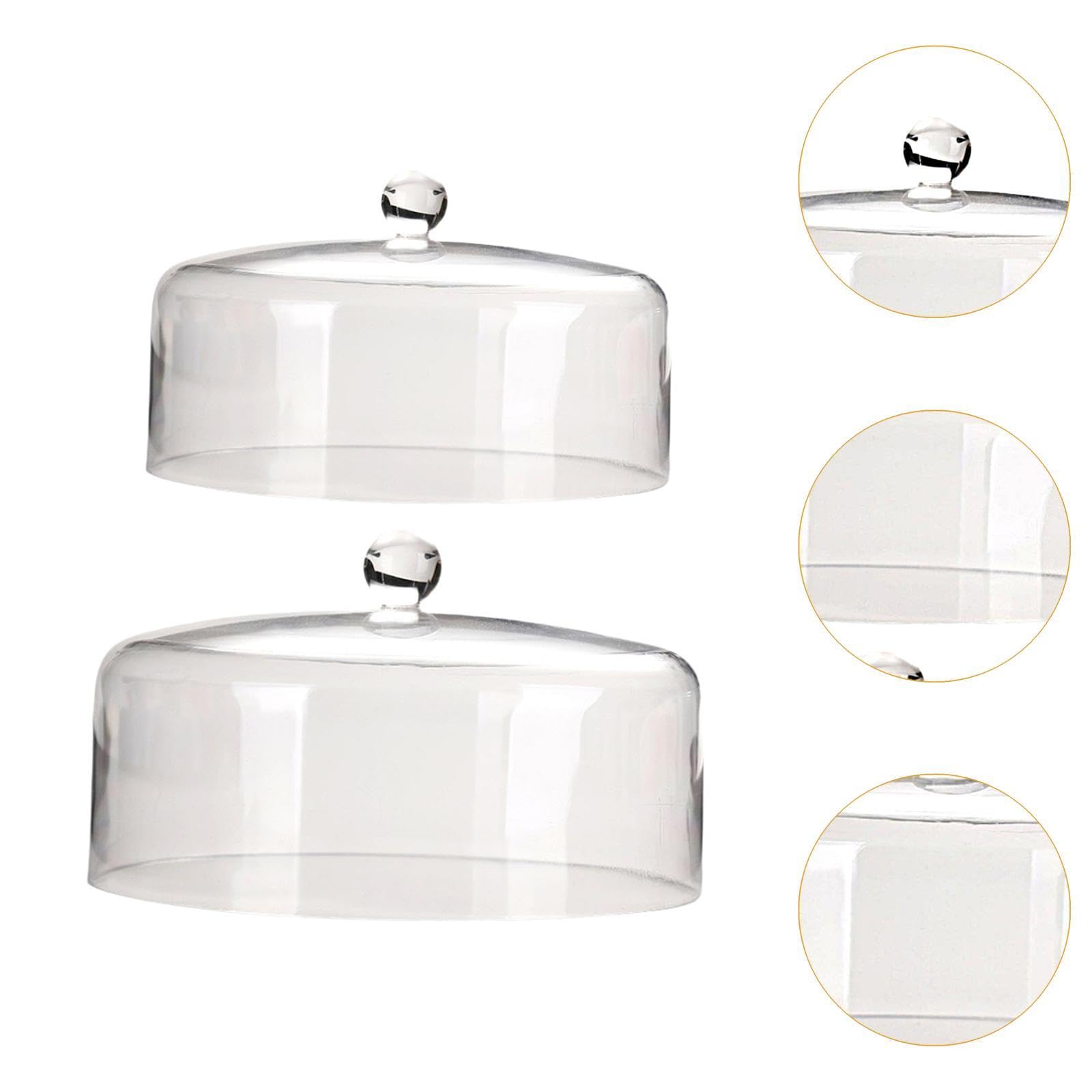 2X Cubiertas para Pasteles Tipo Cúpula, Soportes para Pasteles Tipo Cúpula para Postres, Ideales para Muffins de Crema O Cumpleaños.