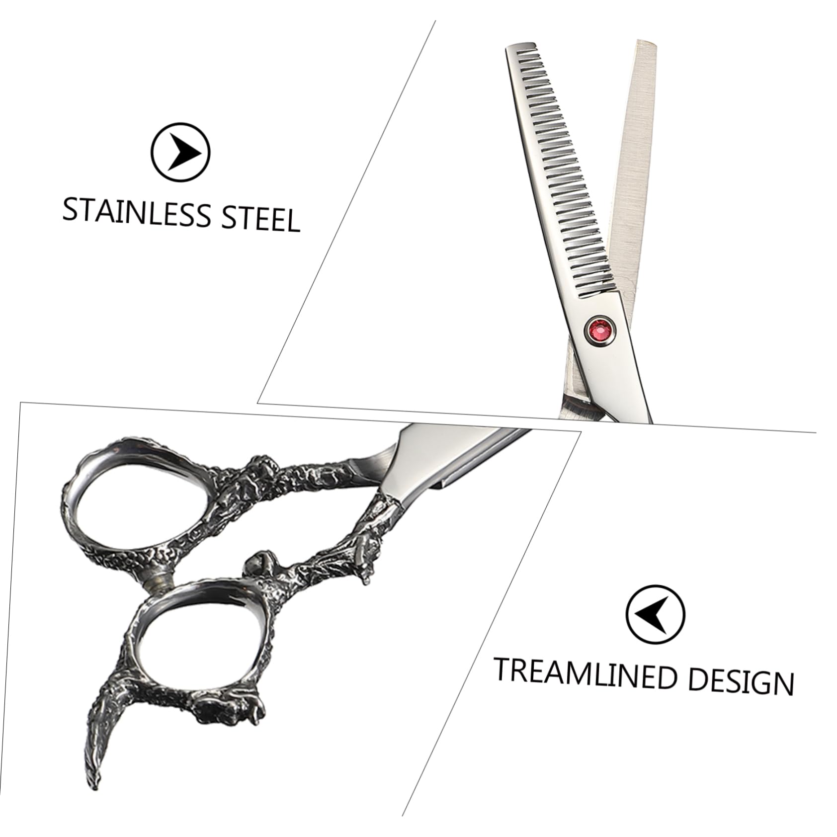 Healeved 2pezzi Forbici da Taglio in Acciaio Inossidabile per Salone di Bellezza Forbici per Styling dei Capelli Vite di Tensione