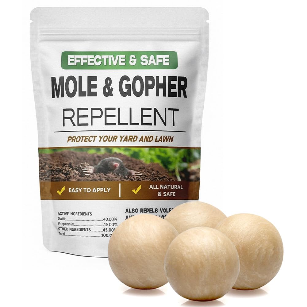 LEBMP Mole Repellent, Gopher Repellent, Groundhogs Repellant Outdoor 5Pcs