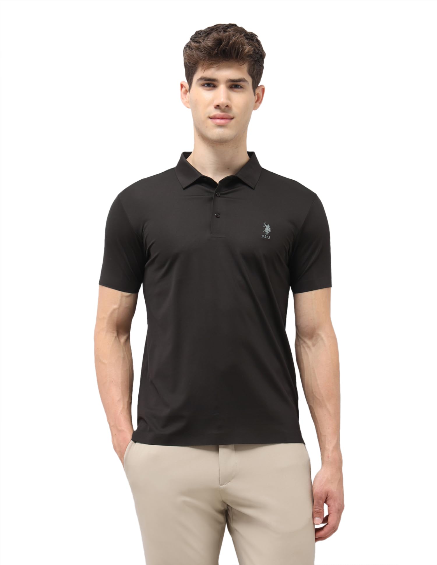 u.s. polo assn. U.s.Polo Association Men's Solid Slim fit Polo Shirt-picture-10