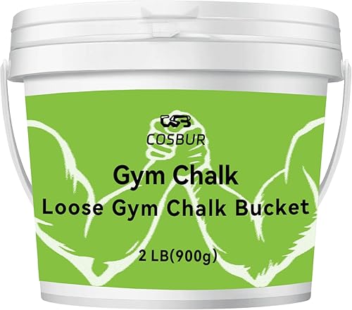 Cubo de tiza suelta de gimnasio de 2 libras, tiza en polvo de alta calidad con bolsa de tiza vacía y cuchara, multiusos para levantamiento de pesas,