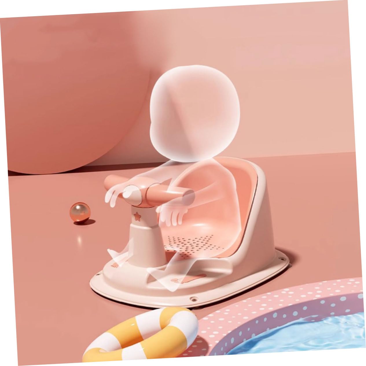 de Material Niños Pequeños para Baño o Bebés Asiento Antideslizante y Diseño Pp y Tpe Seguro y Cómodo Hogar Apartamento