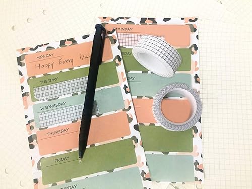 Miniatura 6 de Juego de 10 rollos de cinta Washi de rejilla blanca de 33 pies 35 pulgadas de ancho, cintas adhesivas para manualidades, planificadores de álbumes