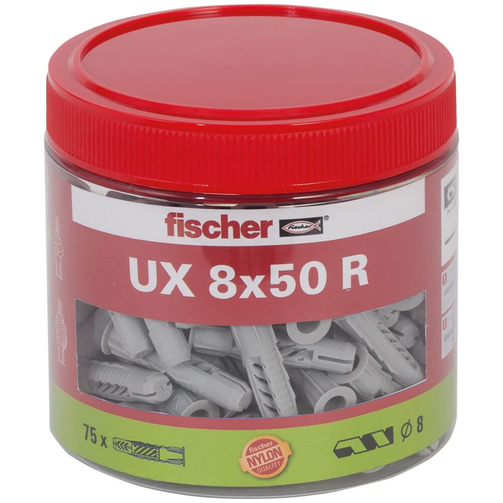 Fischer Universal Plug UX with Rim and Tin, 8 x 50 R Size