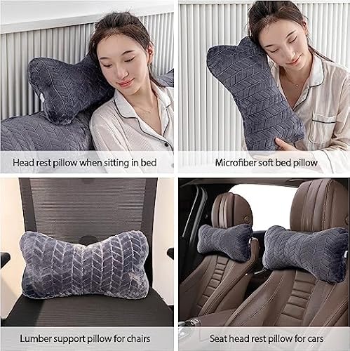 Easedeco Large Bolster Triangular Headboard Pillow + A Neck Roll Pillow Large Reading Pillow Bed Wedge Pillow For Headboard Backrest Positioning Support Queen King With Removable Cover Queen 59*8*20 #TOP4