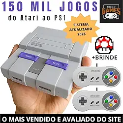 Mini Console Retro Super Nintendo com 150 mil jogos + 2 Controles Super 3D Games [video game] [video game]