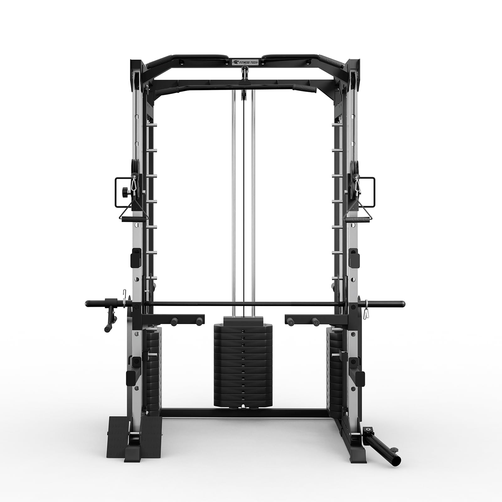 Smith Machine Model S 9000, Appareil de Musculation Complet, entraînement de Tous Les Groupes Musculaires, Haute résistance, Home Gym, 135x147x217 Cm