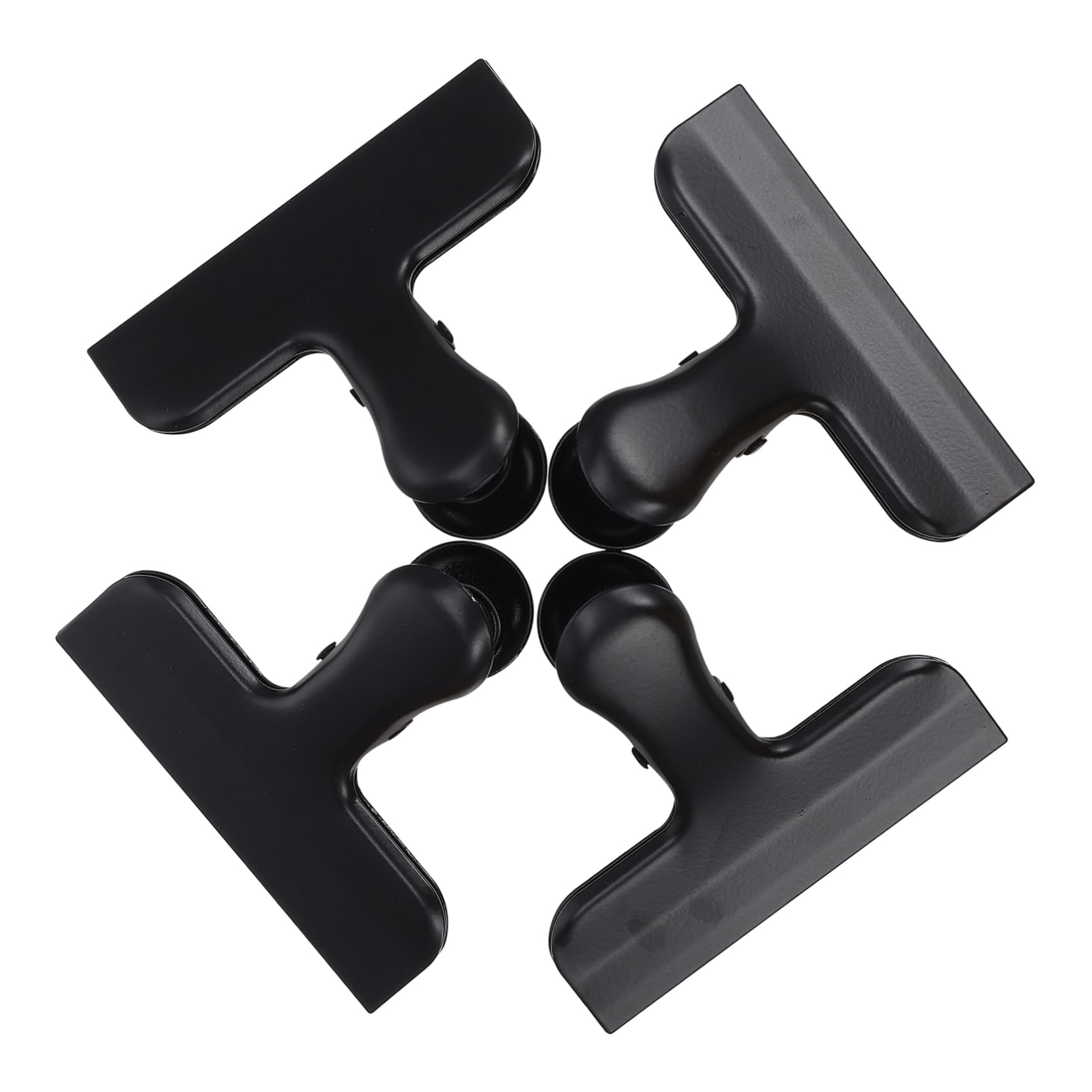 SOLUSTRE 4Pcs Stainless Steel Food Bag Clips Fresh Keeping Sealers for Snack Bags Portable Sealing Clips for Kitchen Storage Convenient and Quick Food Preservation