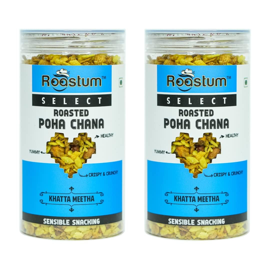 ROASTUM Roasted Poha Chana Healthy Mixture | No Onion No Garlic - Low Calorie | Fibre Rich, No Preservatives (Pack Of 2, 540GM) (B0B824V566) Amazon Price History, Amazon Price Tracker