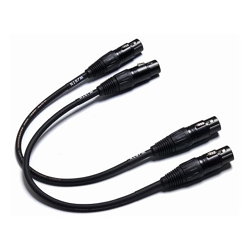 Miniatura 8 de WJSTN Suanqi XLR Cables Cable de micrófono XLR Cable de micrófono XLR hembra a hembra, cable de micrófono de 3 pines para escenario y estudio, cobre