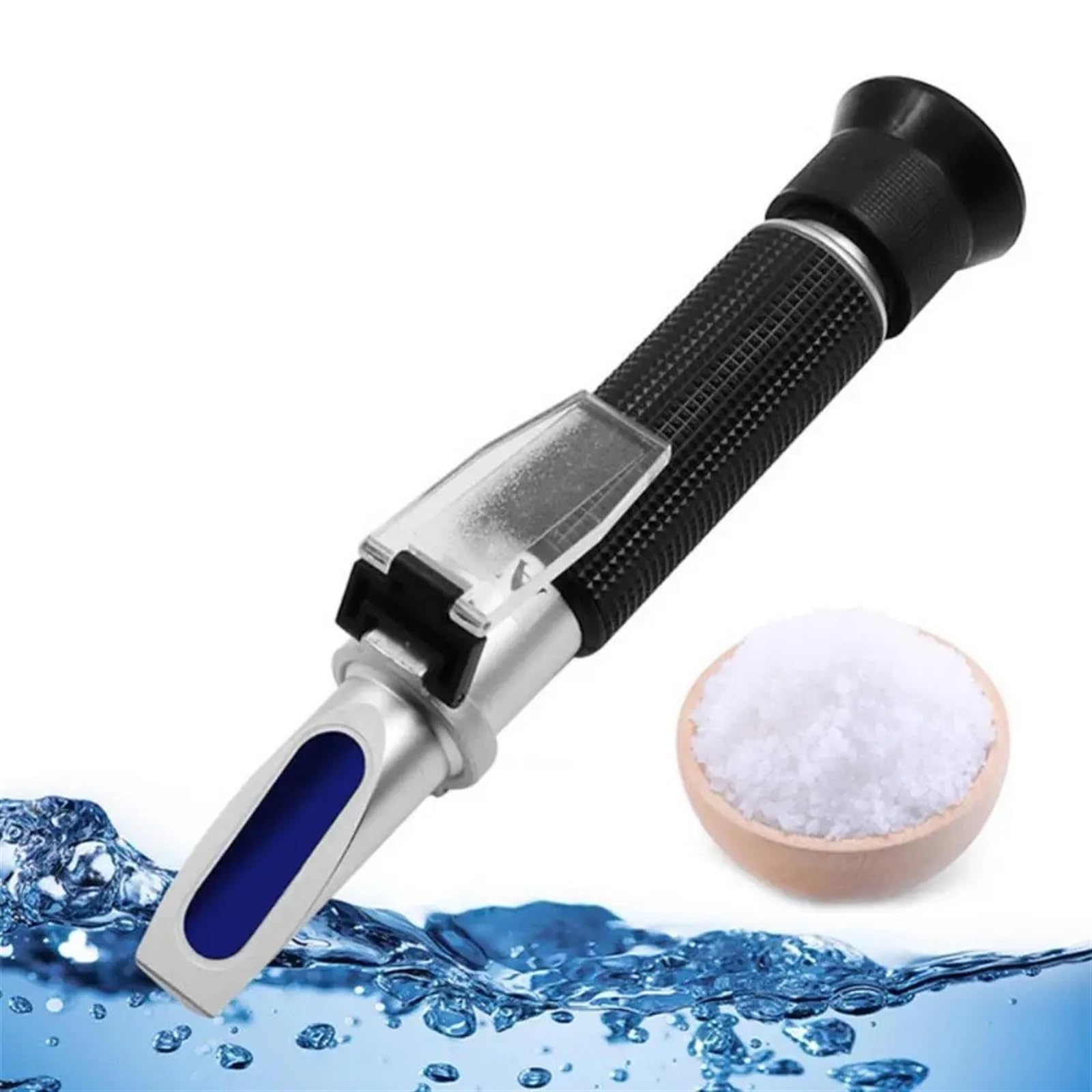Kogedss One Color Refractometer, Handheld 0-100% Salinity Aquarium Atc Refractometer 1.000-1.070Sg Salinity Seawater Salinometer For Aquarium