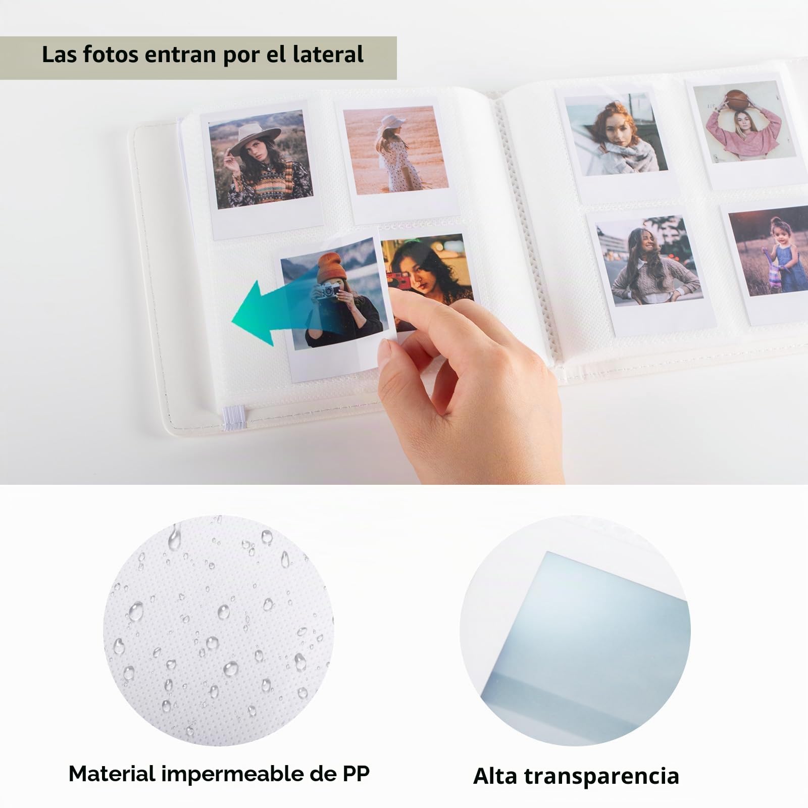 MUZIRI KINOKOO Álbum de fotos de 288 bolsillos para cámara instantánea Polaroid GO, álbum de gran capacidad de piel sintética para cámara Polaroid GO, álbum de fotos de recuerdo de 2.62 x 2.12