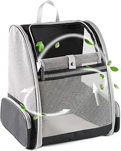 Xigwig Pet Carrier Backpack for Cats and Dogs, Cat Bag, Dog Bag, Puppies, Fully Ventilated Mesh, Airline Approved, Designed for Travel, Hiking, Walking & Outdoor Use (Black, L1)