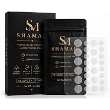 Hydrocolloid Acne Patches with Salicylic Acid & Tea Tree Oil, 36 Count Invisible Pimple Dots for Face, Ultra-Thin Blemish Patches, Day & Night