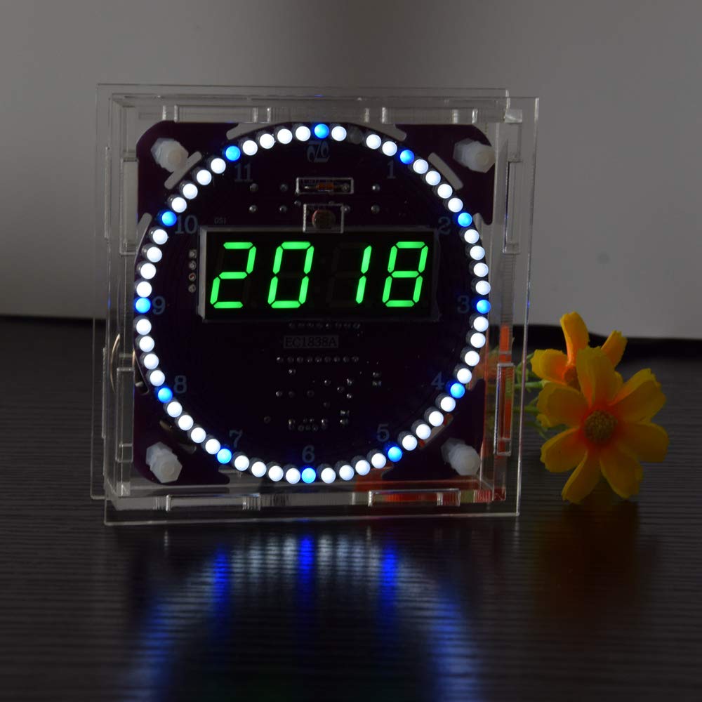 Amazon.co.jp: ZOYOSIDIY EC1838A DS3231調光回転LED電子時計キット