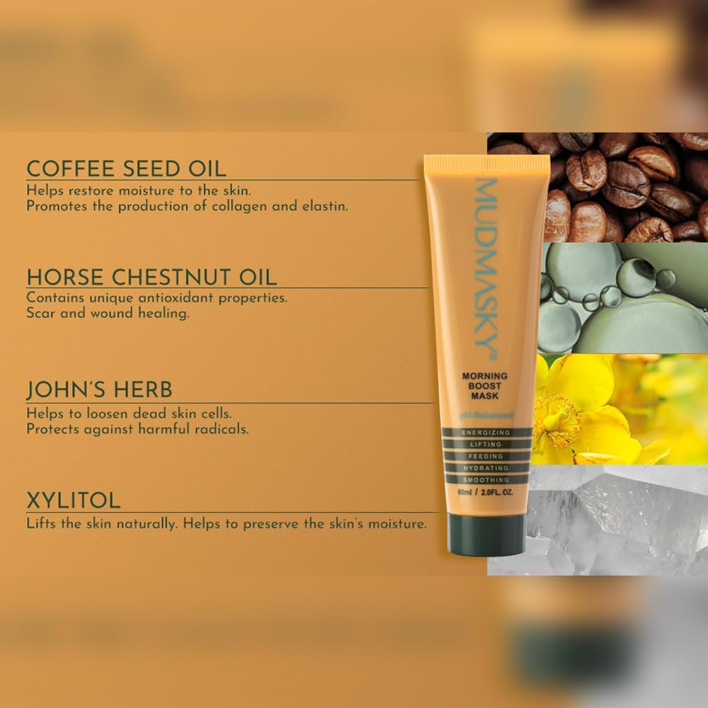 Amazon.com : MUDMASKY Morning Boost Mask 60ml – Energizing