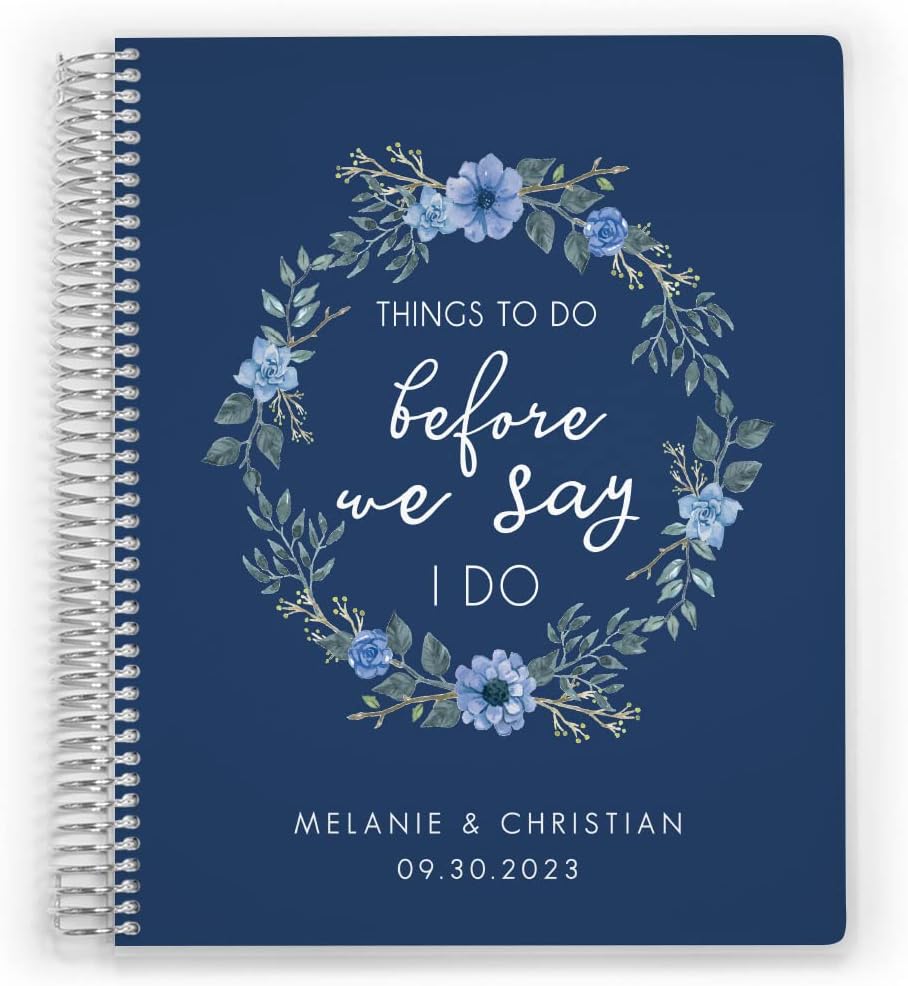 Amazon Com Things To Do Customized Wedding Planner Engagement Gift Wedding Organizer 6 X 8 Inch By Purpletrail Office Products