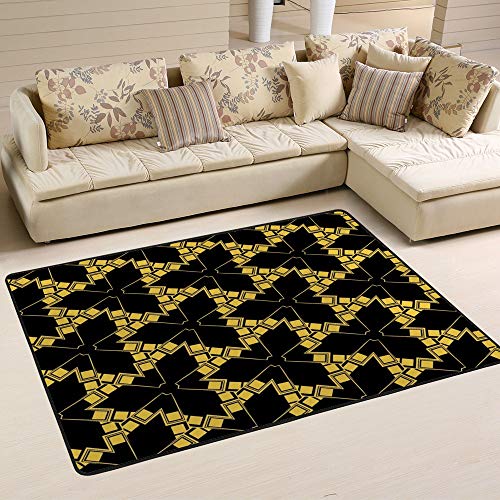 Tapis triangle moderne pour patio et salle à manger grand format