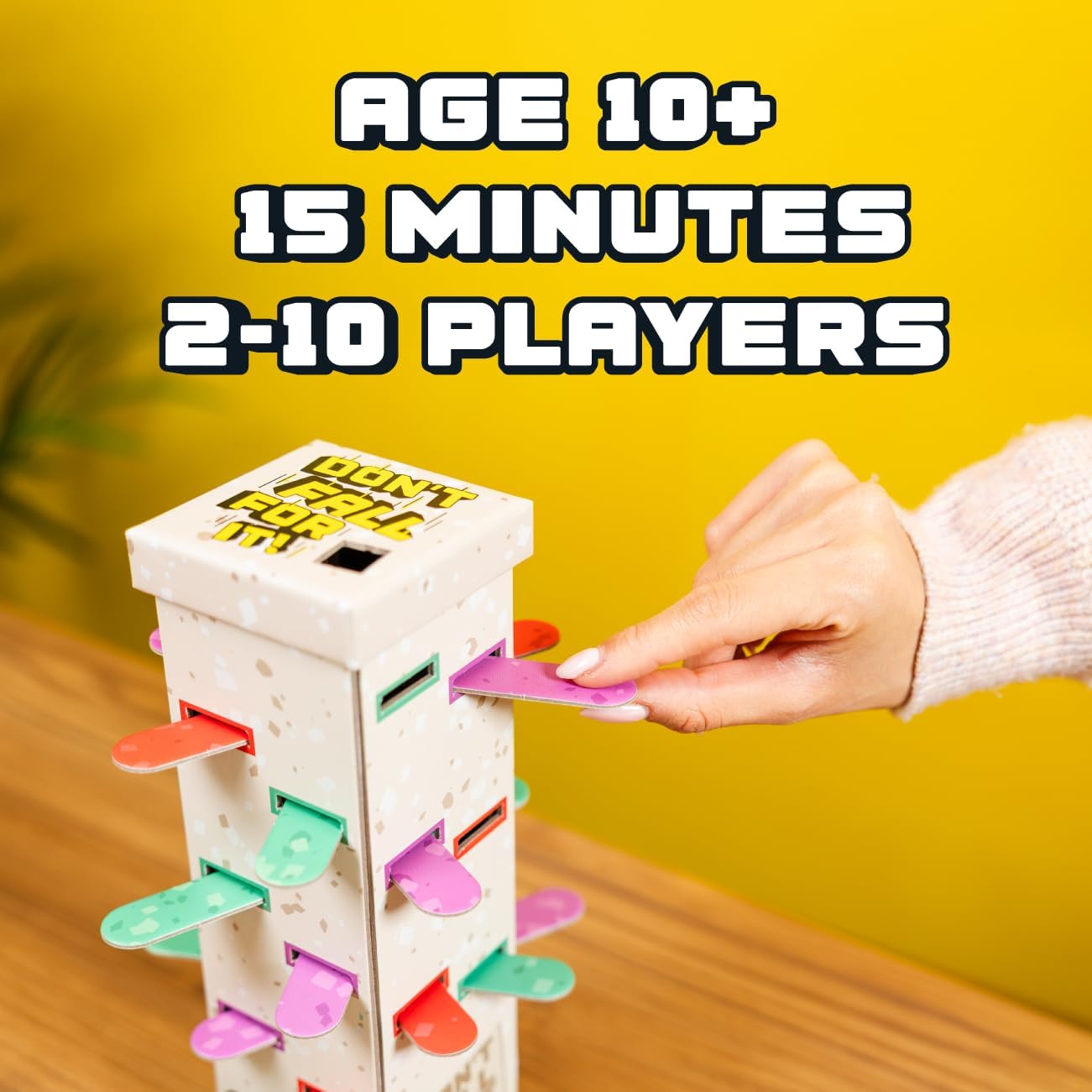 Don't Fall for It - The Hilarious Tower Trivia Game for Ages 10 and up. Fun and Easy Board Game for 2+ Players, Perfect for Families and Kids and Game Night.