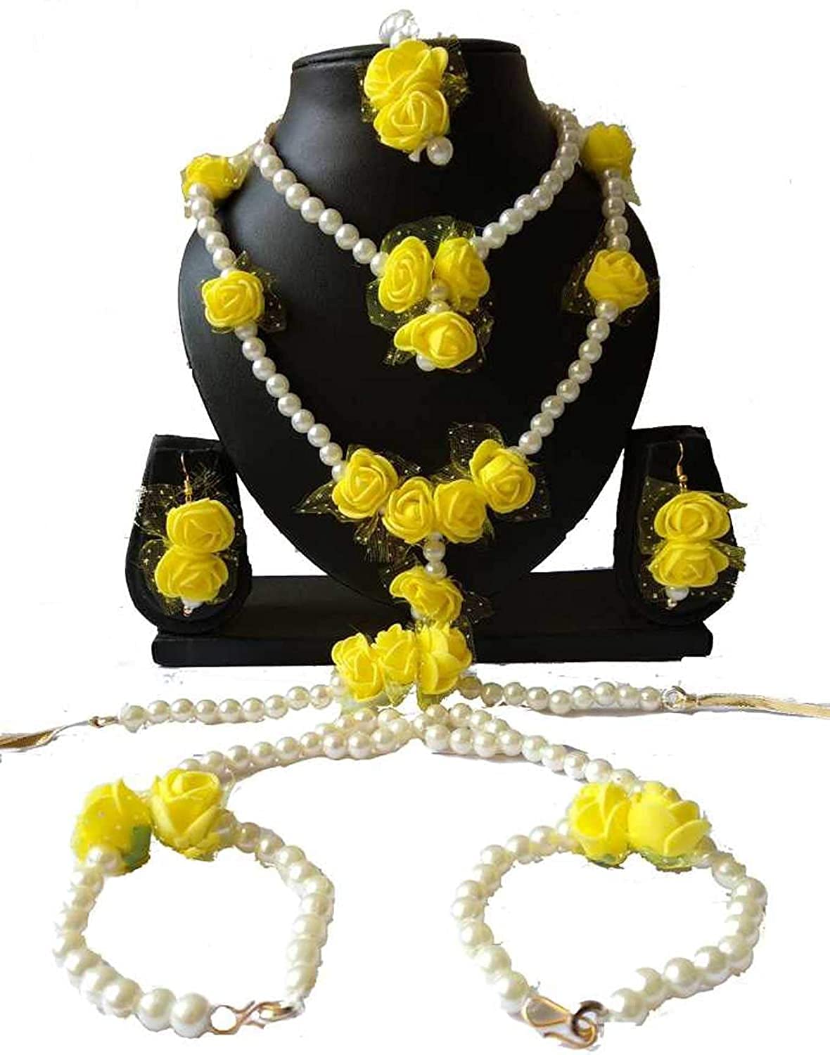 See full amazon price history chart for ANASVI AnasviHandmade Flower Jewellery Set Nacklace, Earrings,Tika,Bangles For Women & Girls (Mehandi/Haldi/Wedding/Bridal/Baby Shower) (yellow pearl) ANASVI AnasviHandmade Flower Jewellery Set Nacklace, Earrings,Tika,Bangles For Women & Girls (Mehandi/Haldi/Wedding/Bridal/Baby Shower) (yellow pearl) (B09D85MGY1) Amazon Price History, Amazon Price Tracker