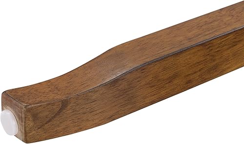 Miniatura 6 de DUHOME Juego de 2 sillas de madera con respaldo de escalera de madera de nogal antiguo, sillas de cocina sin brazos con patas de madera de goma