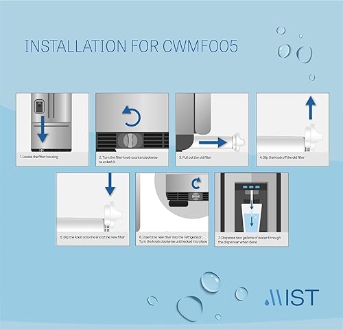 Miniatura 8 de Mist EDR5RXD1 Filtro de agua de repuesto para refrigerador EveryDrop Filter 5, Whirlpool 4396508, 4396510, WF-NL240, Kenmore 46-9010  Certificado