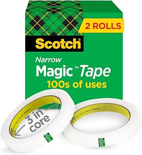 Scotch Magic Tape, Invisible, 2 Rolls | Home Office Supplies and Back to School Supplies for College and Classrooms