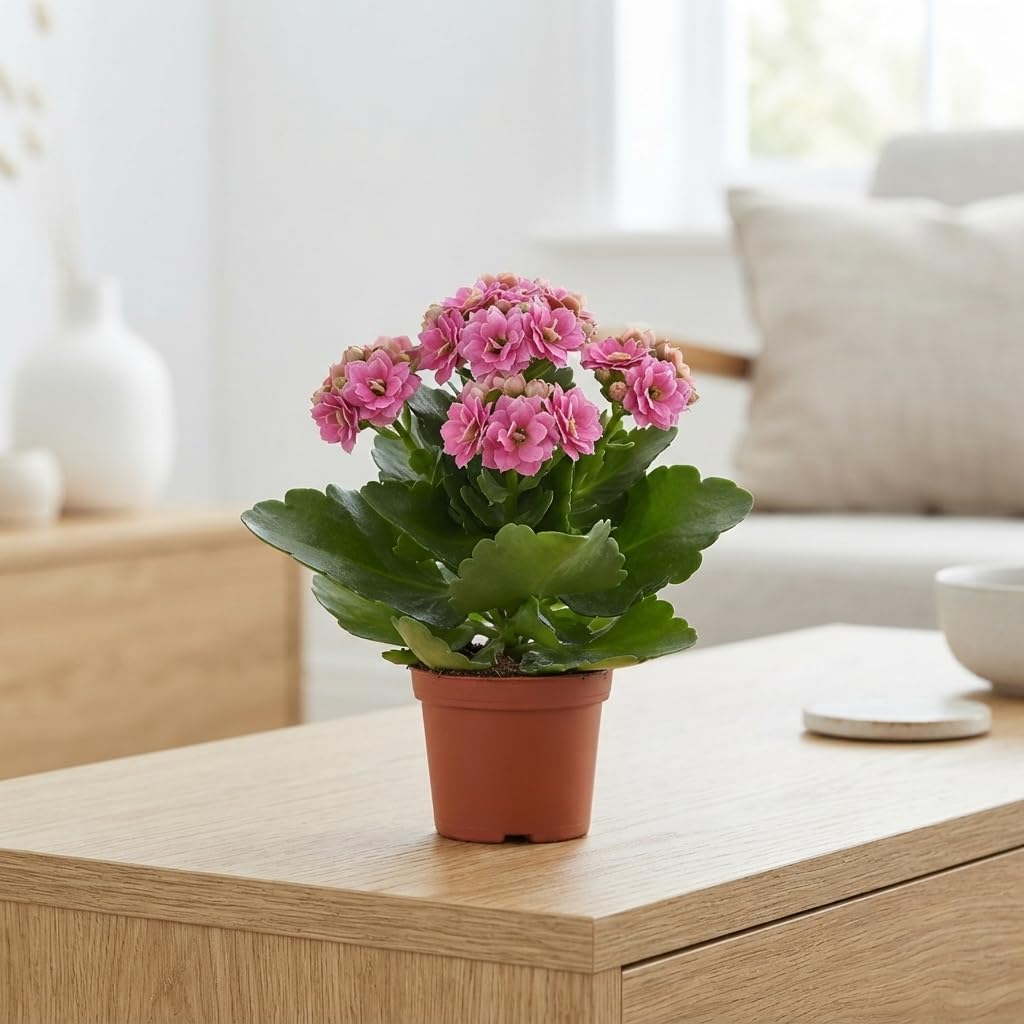 Pink Double Kalanchoe – 7cm Po – Live Indoor Houseplant