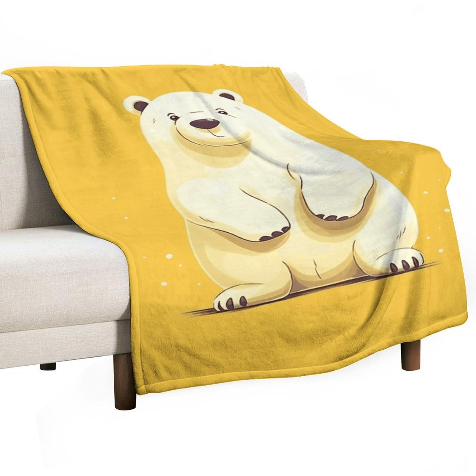 Couverture en flanelle ours polaire pour envelopper vos enfants de douceur