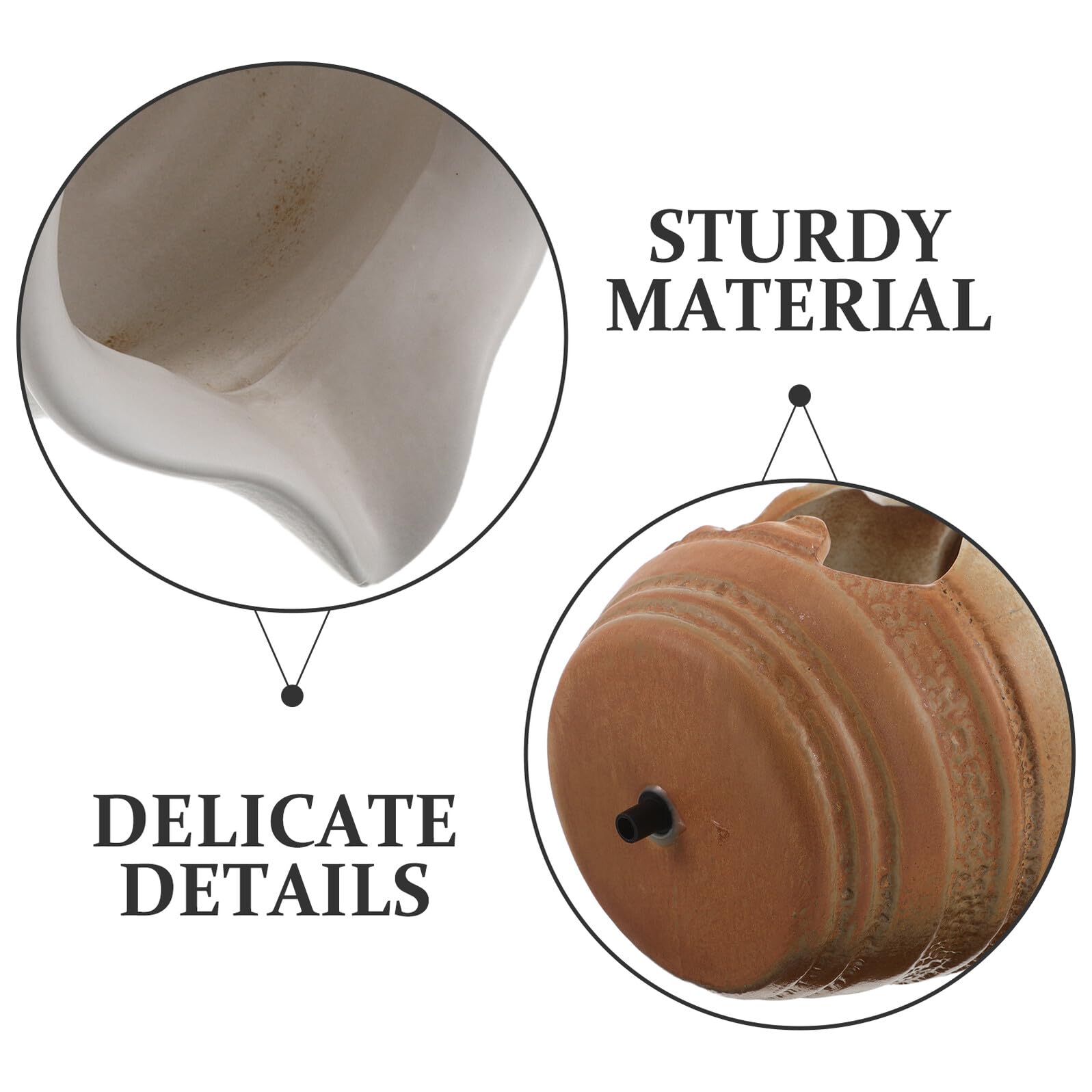 Ceramiczny Dzbanek Fontanna z Obiegiem Wody i Filtrem Ekologiczny Element Dekoracyjny Do Akwarium i Ogrodu Naturalna Cyrkulacja i Dotlenianie Wody