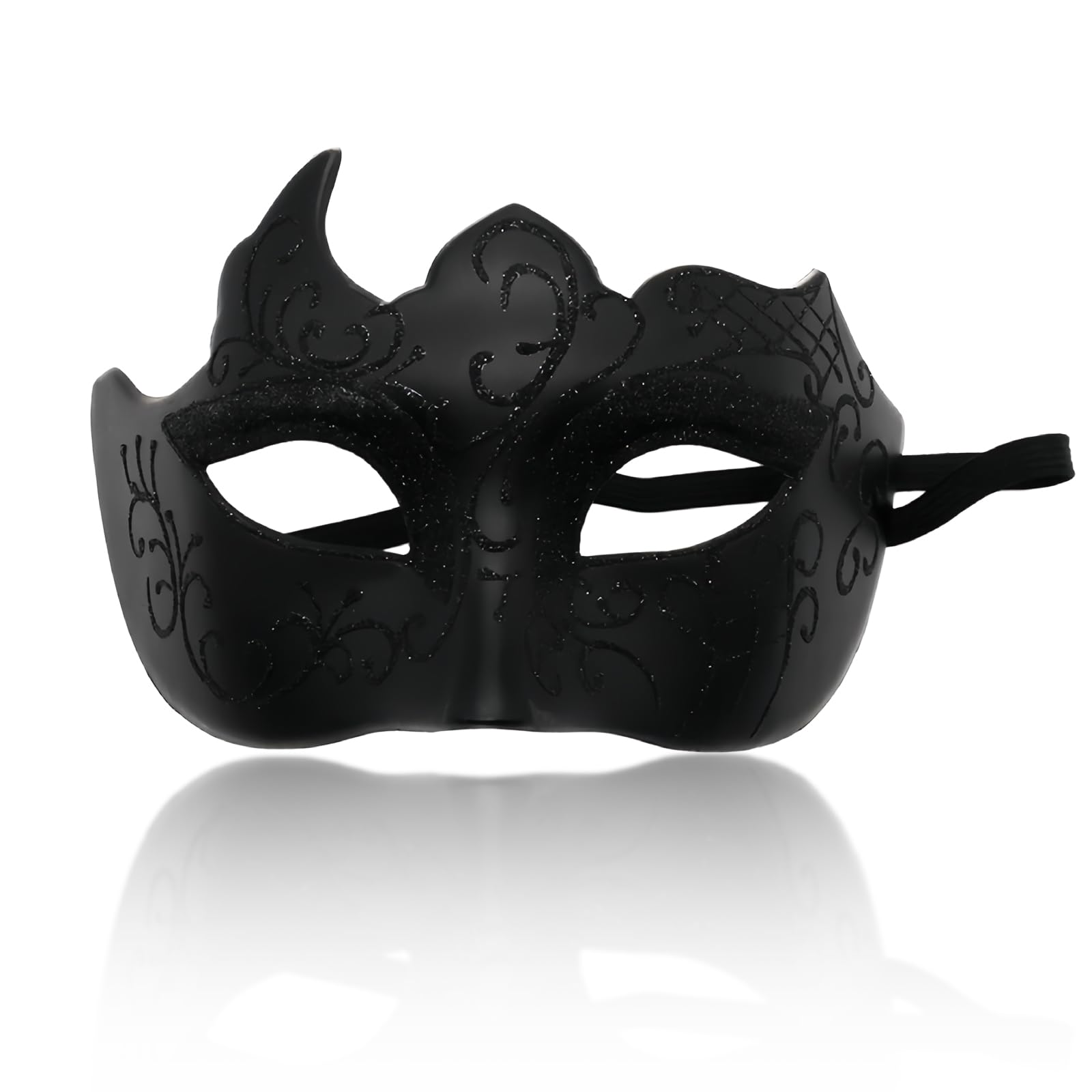 Daxiangsheng 1Pcs Masquerade Mask, Black Cosplay Masks for Men and Women, Vintage Costume Mask for Masquerade Ball, Halloween, Carnival, Prom, Club, Easter, Christmas Parties Everyday