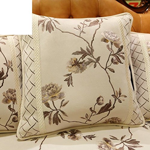 Taie d'oreiller brodée rétro 33x50cm avec coussin coton PP Version B - 2