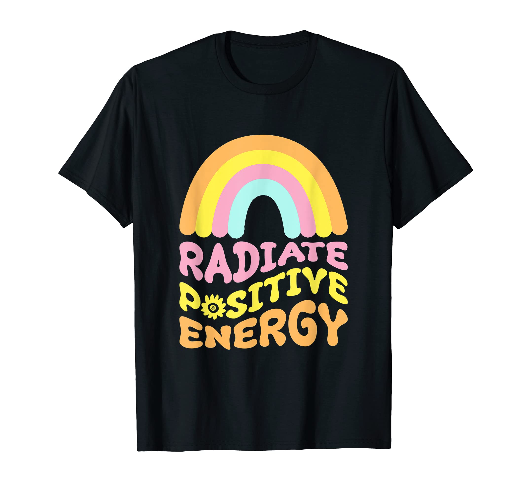Radiate Positive Energy Gifts & ApparelRadiate Positive Energy, Retro Design, Motivational Quote T-Shirt