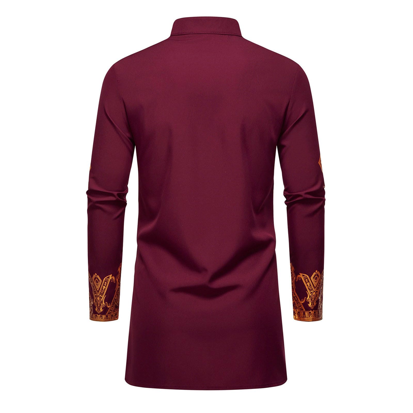Uomo Middle East Thobe Con Pantaloni Alla Moda Costume Ricamo Stampa 2 Pezzi Vestibilità Normale Vestito Vestiti Costume Islamico Casual Loose Dubai Arab Caftano con Coulisse Elastico