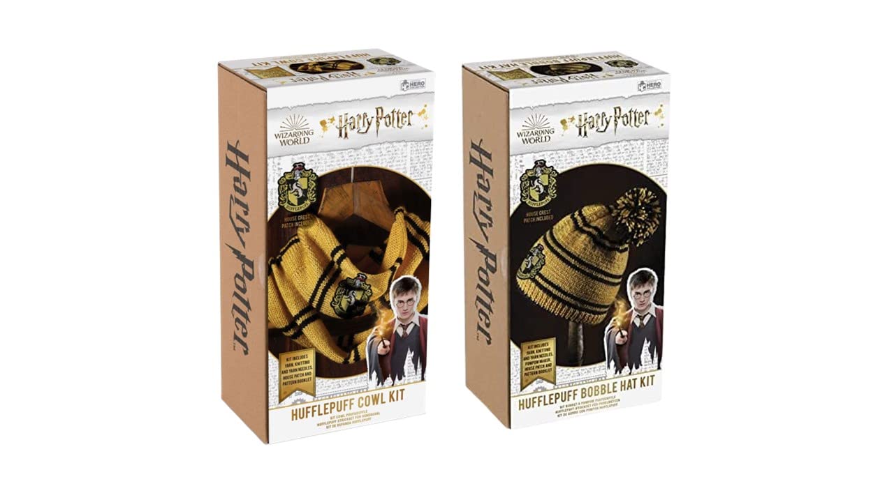 Harry Potter Hogwarts House Hufflepuff Loop Scarf + Beanie Hat