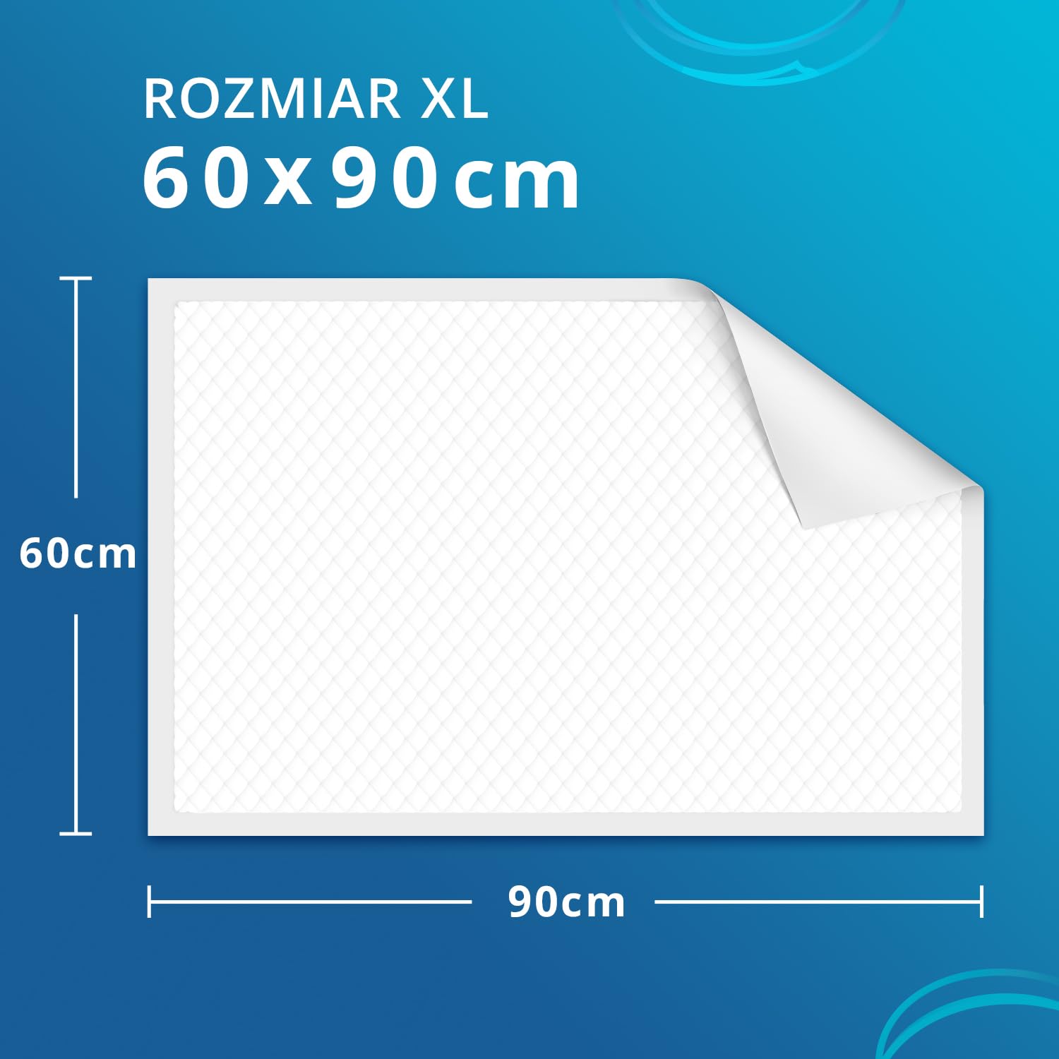WhyWorry Jednorazowe podkładki na łóżko z nietrzymaniem moczu, 60 x 81 cm, dla dorosłych i seniorów, super chłonne podkładki dla niemowląt, szczelne, grube, pikowane podkładki, dla psów i szczeniaków