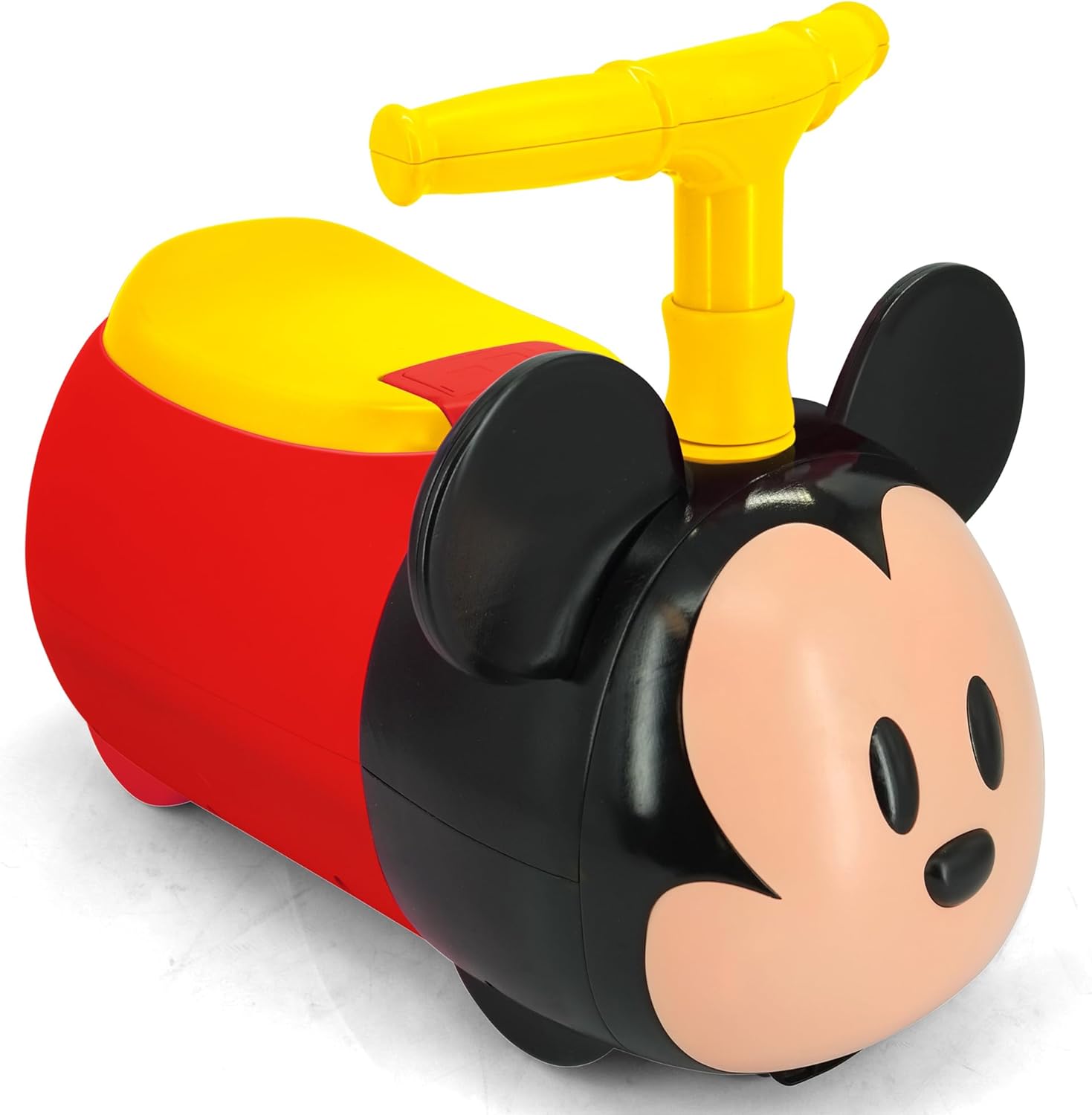 Kiddieland Mickey Ride-On Car with Lights & Sounds, Foot-to-Floor Toddler Vehicle, Interactive Dashboard, Rotating Front Wheel, Under-Seat Storage, Foldable Handle, Ages 12–36 Months