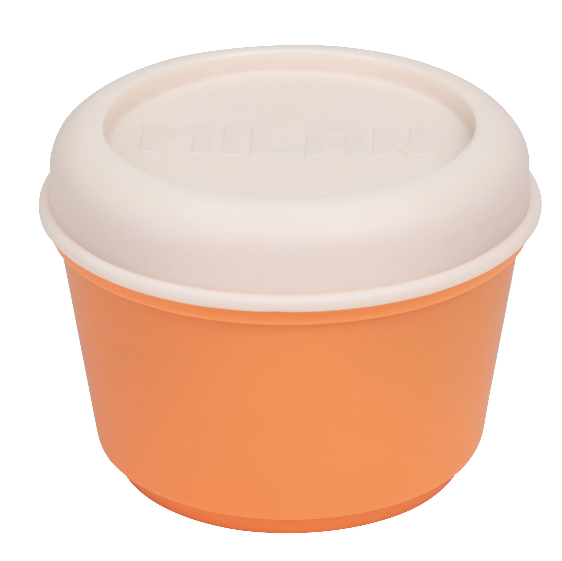MILAN® Airtight Food Container Round 0.25 L, Orange-Beige