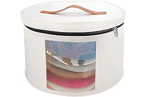 Memfish Large Round Wide-Brim Hat Box Storage for Women