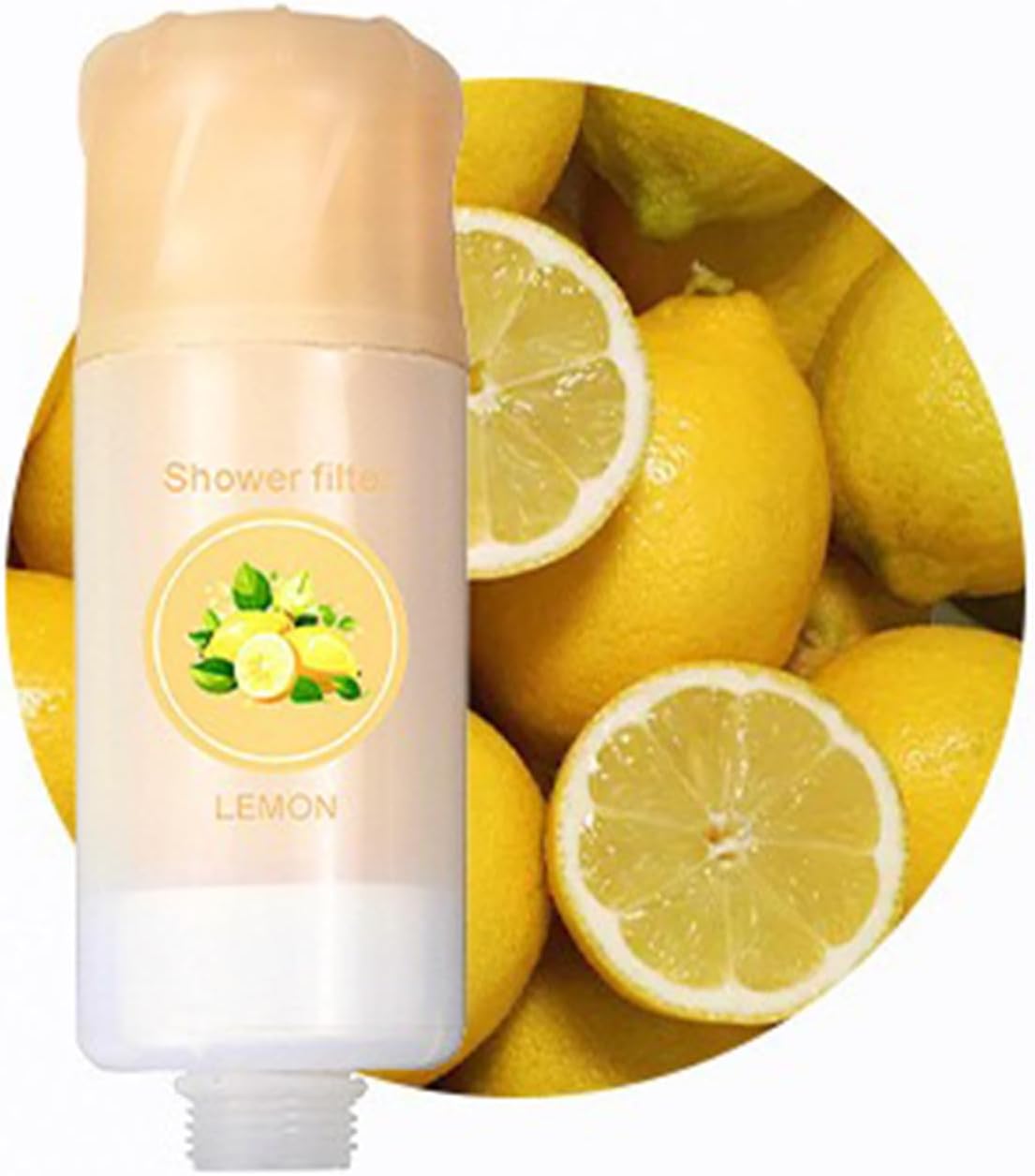Shower Filter for Hard Water Filter Vitamin C Shower Aromatherapy Replacement Cartridge Bathroom Accessories Remove Chlorine Fluoride Heavy Metals Improves Skin Condition Protects Hair Lemon Scent image 2