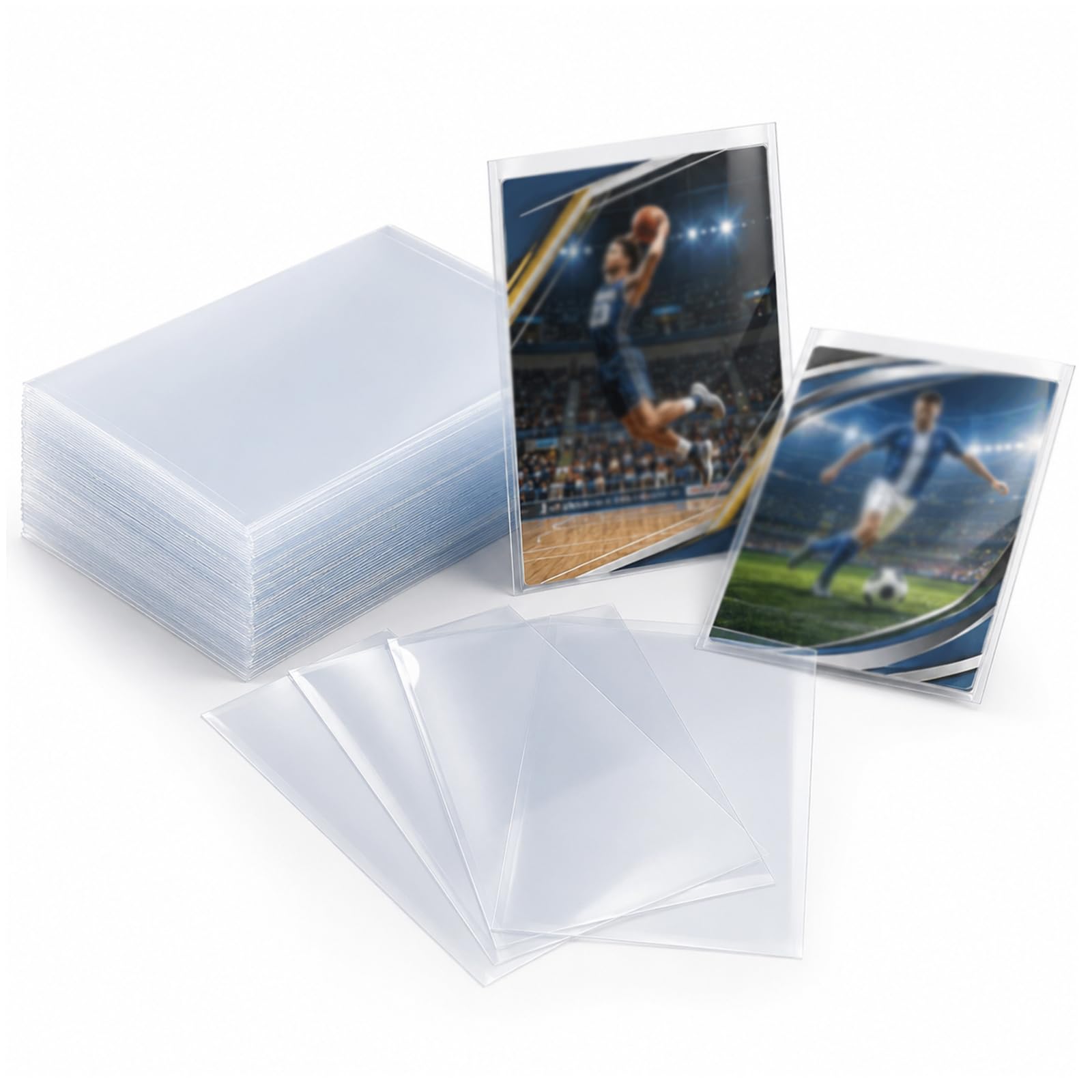400 PCS Perfect Fit Inner Sleeves for Double-Sleeving | 66x91mm Standard Size, Crystal Clear & Ultra-Thin | Tournament-Ready Protection for MTG & Sports Cards