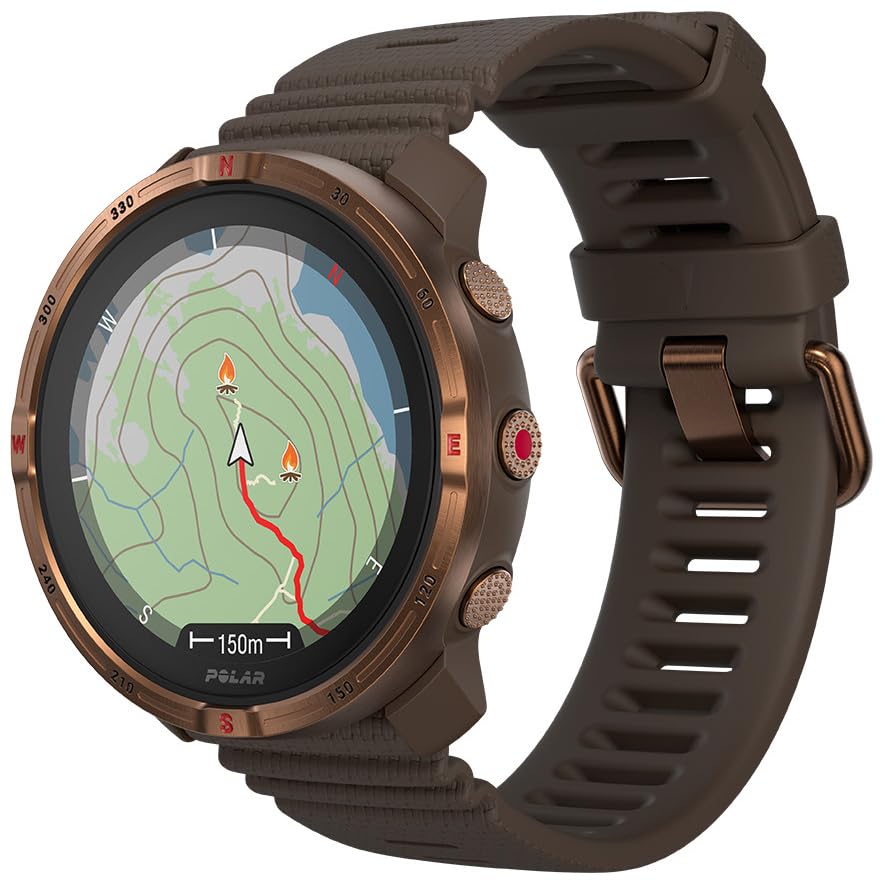 Polar Grit X2 - Reloj GPS multideportivo para exteriores, pantalla AMOLED, mapas sin conexión, GPS de doble frecuencia, ECG de muñeca, biosensor de elixir, TrainingPeaks, SpO2, duración de la batería