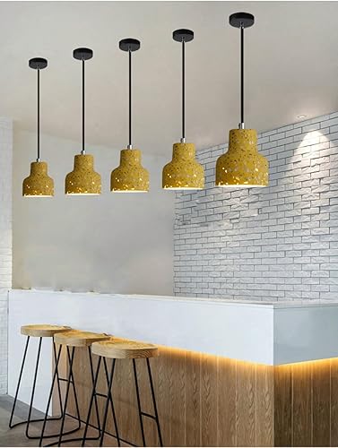 Miniatura 2 de Lámpara colgante pequeña de terrazo industrial retro, decoración de interiores, lámpara colgante de techo para isla de cocina, comedor, dormitorio,