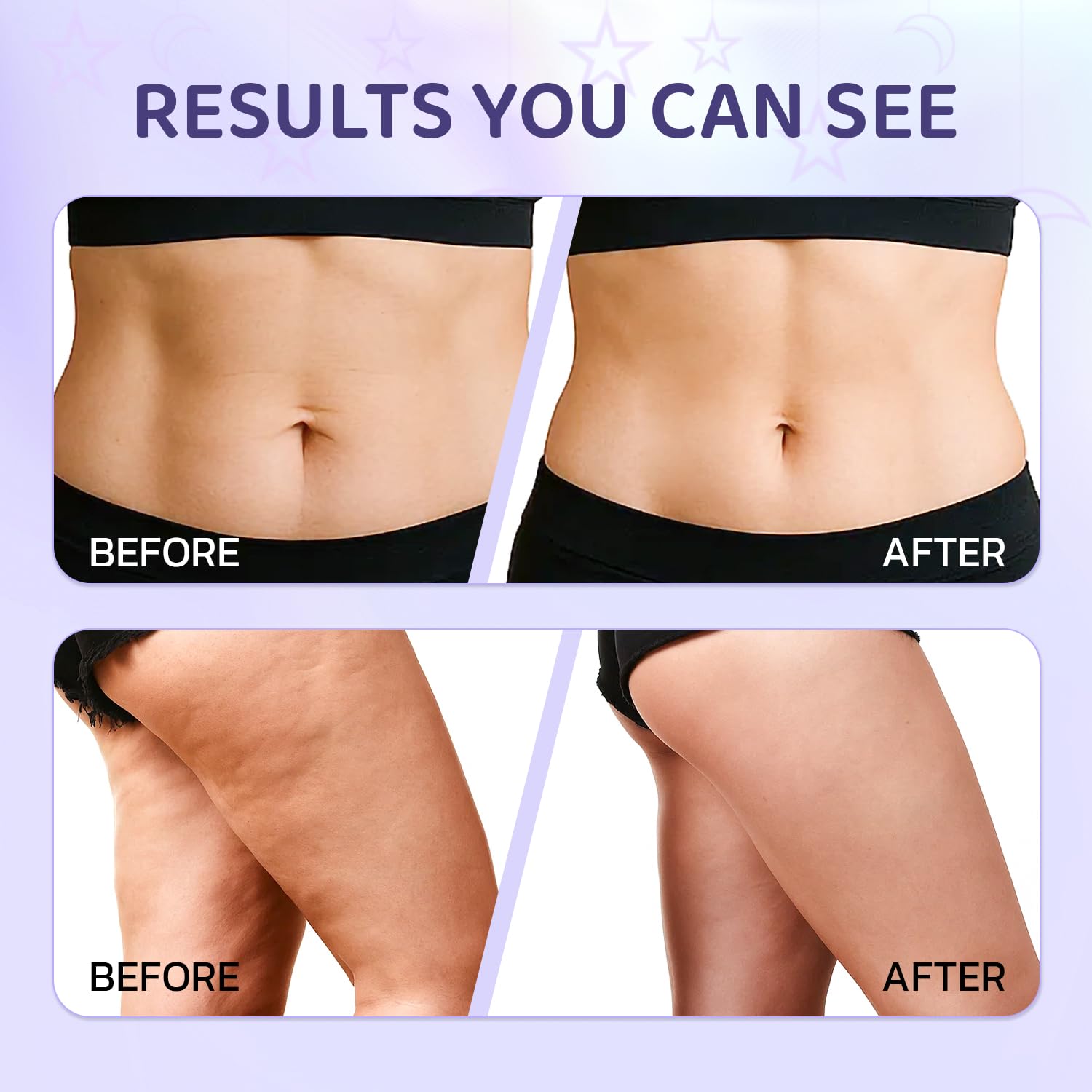 Overnight Toning Body Cream with Gua Sha Tool, Firming Lotion for Loose Skin & Improve Cellulite Appearance, Skin Tightening Cream for body, Belly, Arms, Thighs - 3.38 fl.oz - Image 4