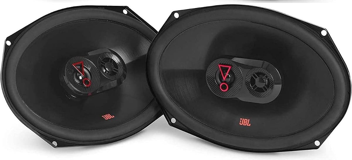 Par de altavoces de audio para automóvil de tres vías JBL Stage3 9637F de 6 "x 9" sin paquete de parrilla