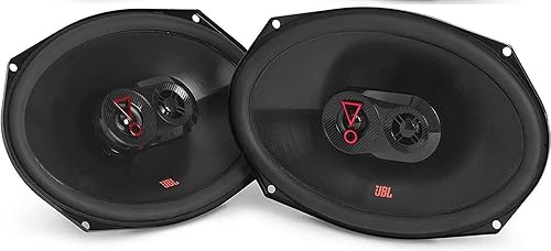 Par de altavoces de audio para automóvil de tres vías JBL Stage3 9637F de 6 x 9 pulgadas, paquete sin parrilla