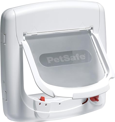 PetSafe, Solapa magnĂ©tica de lujo para gatos, entrada selectiva, bloqueo de 4 vĂas - Staywell (blanco) PetSafe, Solapa magnĂ©tica de lujo para gatos, entrada selectiva, bloqueo de 4 vĂas - Staywell (blanco)