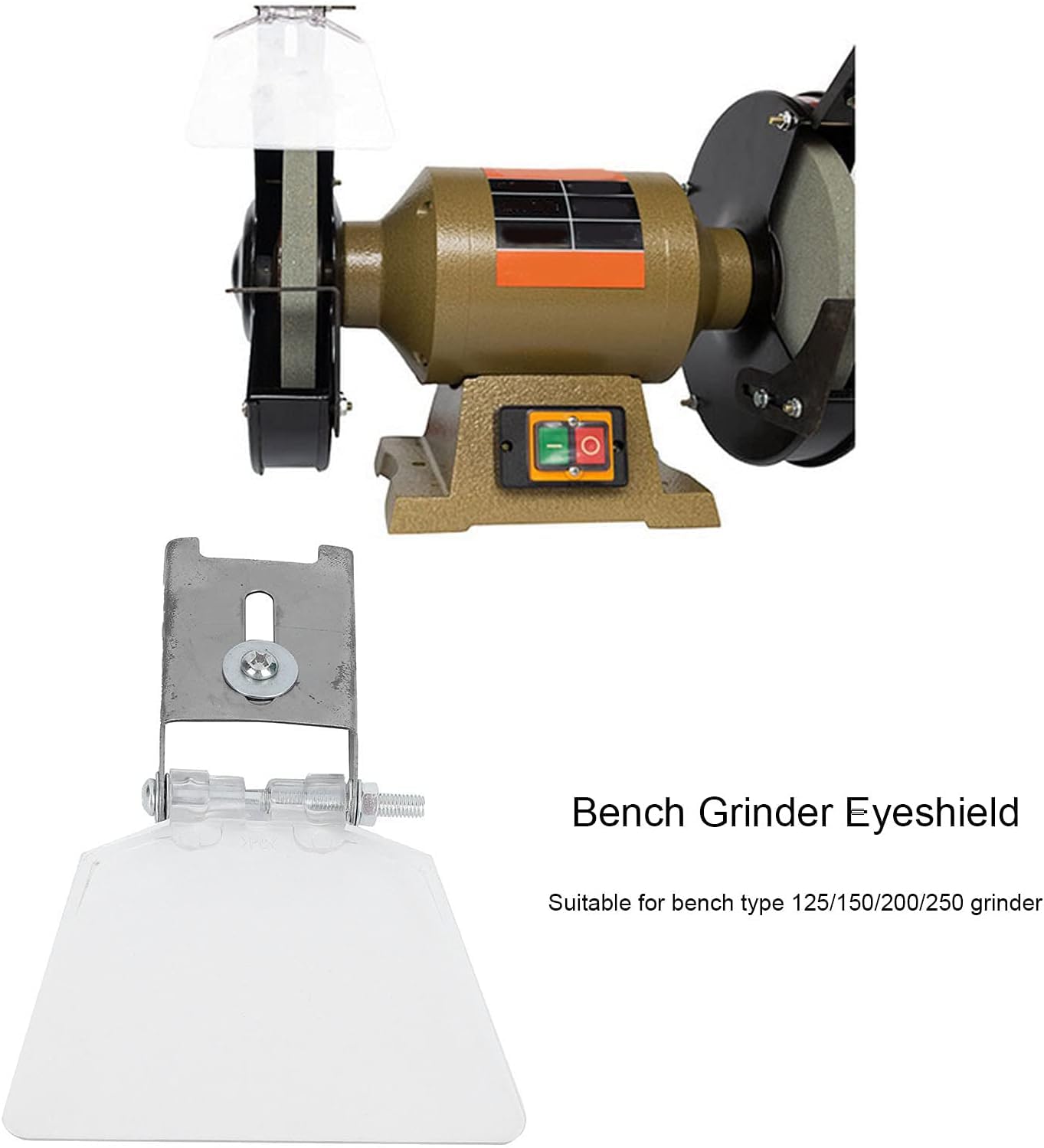 Bench Grinder Eyeshield, 2Pcs 304 Stainless Steel Bench Grinder Eyeshield Small Angle Grinder Tool Grinder Attachment Accessories - Image 4